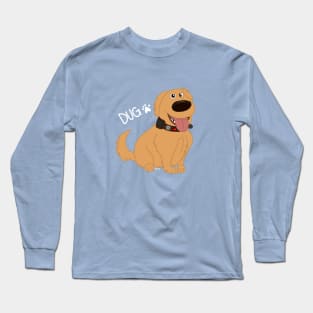 Dug the Dog WITH TEXT Long Sleeve T-Shirt